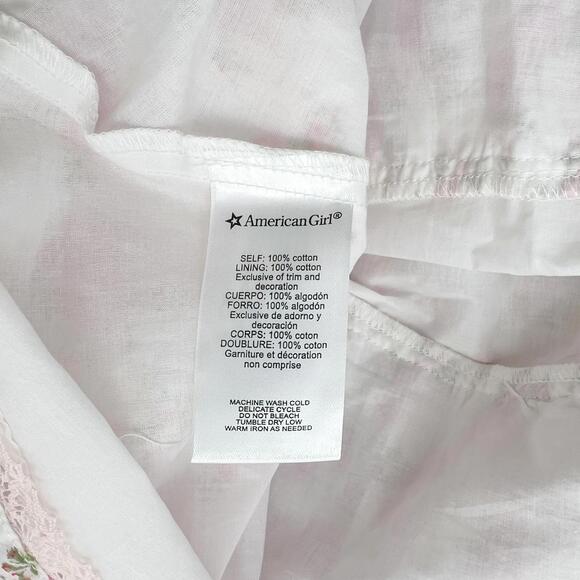 American Girl x Love Shack Fancy - Pink floral tiered party dress sash, Girls 6 - Picture 7 of 7